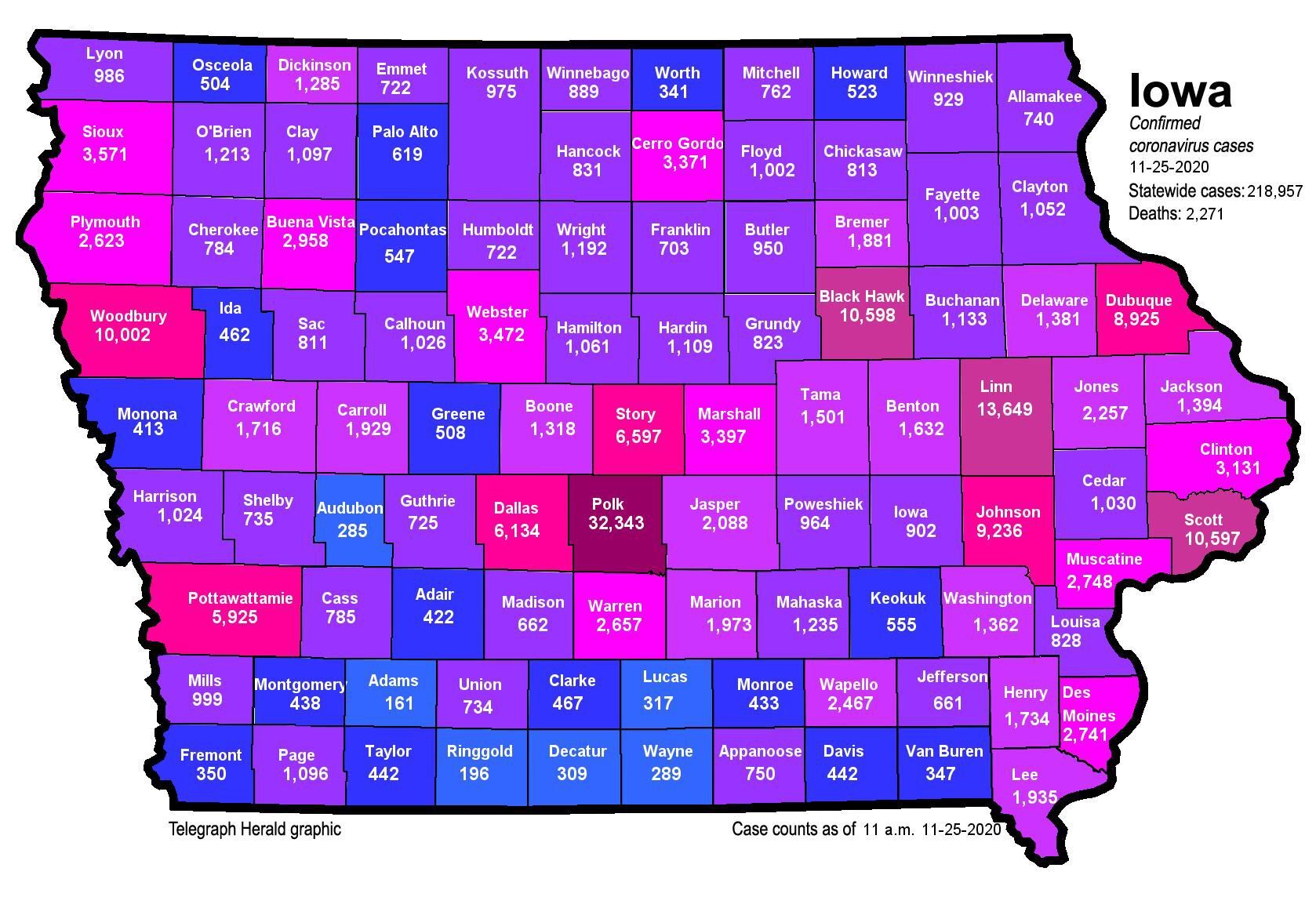 Where is COVID in Iowa? (11-25-20)